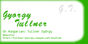 gyorgy tullner business card